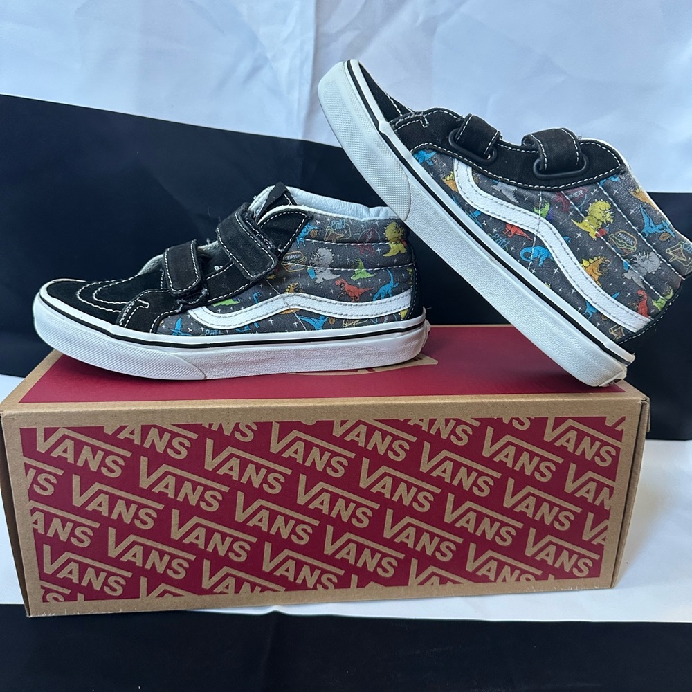 Vans Kids' Black and Colorful High-Top Sneakers